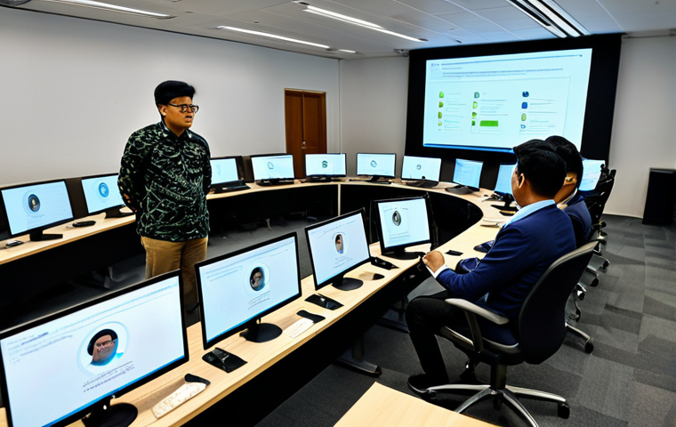 **

"A diverse group of Malaysians attending a cybersecurity awareness workshop, fully clothed, appropriate attire, in a modern training room with computers and presentation screens, focused on safe online practices, learning about phishing scams and password security, safe for work, appropriate content, professional, perfect anatomy, correct proportions, natural pose, high quality"

**
