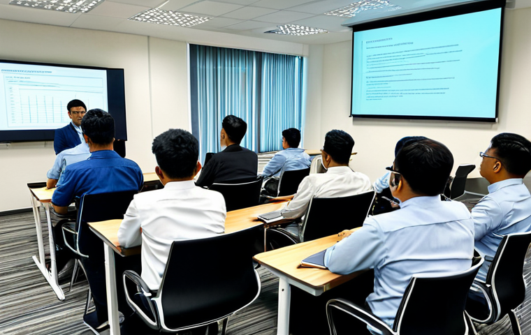 사이버 보안 규정 준수의 효과적인 보고 체계 - Cybersecurity Awareness Training**

A diverse group of Malaysian office workers attentively particip...