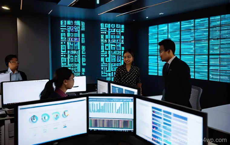 ISO 27001 인증을 위한 사이버 보안 규정 준수 - "A bustling, modern office in Kuala Lumpur, showcasing a diverse team of Malaysian professionals (me...