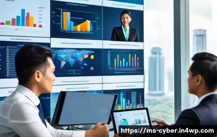 사이버 보안 규정 준수에 대한 이해관계자 분석 - A modern Malaysian corporate boardroom scene showing top management executives of diverse ethnic bac...