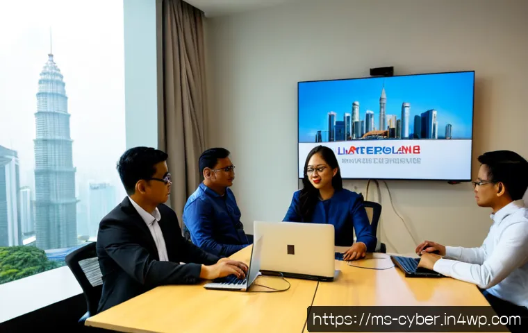 Home 17 사이버 보안 규정 준수 유지를 위한 지속적인 교육 - Photorealistic cybersecurity compliance training session in a modern Kuala Lumpur office, diverse Ma...